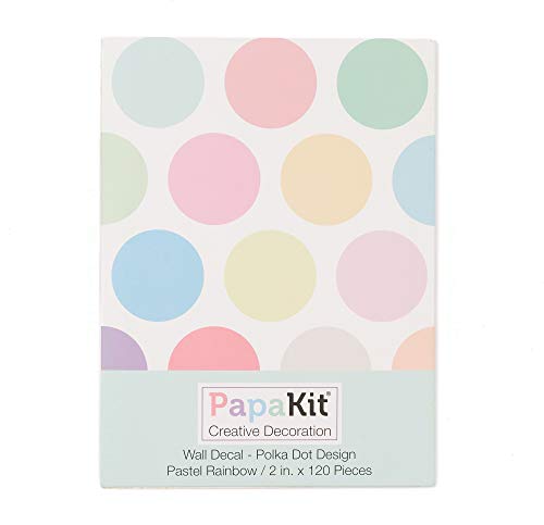 Vinilo Decorativo Confeti Redondo Pastel Rainbow 2 Pulg x120 pzas miniatura 4