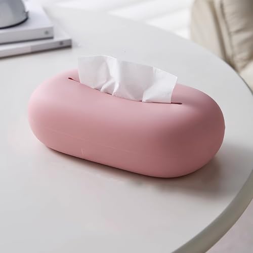 Creative Silicone Tissue Box Cover Stylish Napkin Dispenser for Kleenex Cube Anti-Fall Design Decorative Organizer for Office Living
