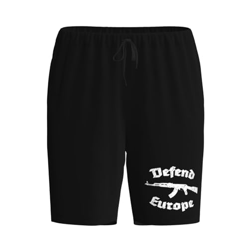 Defend Europe Pajama Shorts for Men, Men's Pajama Bottoms, Sleepwear for Summer2