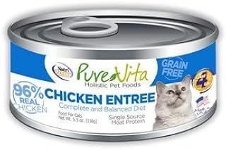 Pure Vita Grain Free Chicken & Chicken Liver Canned Cat Food 12/5.5oz