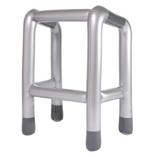 Smiffys Unisex Opblaasbare rollator, One Size, Zilver 26461 - Image 5