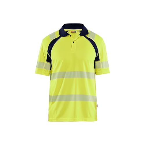 Polo de trabajo reflectante Blaklader 3595 amarillo talla M: protección activa y frescura