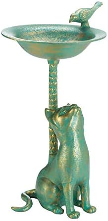 Songbird Valley Cat Birdbath 11.25x11.25x21.25”
