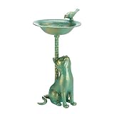 Songbird Valley Cat Birdbath 11.25x11.25x21.25”
