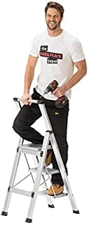 Aluminium Folding Step Ladder, Portable, Heavy Duty 3 or 4 Tread Step Ladder (3 Tread)