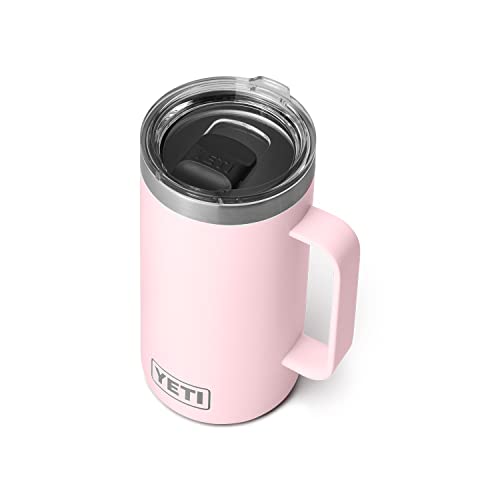 YETI Rambler 24 oz Mug, Vacuum Insulated, Stainless Steel with MagSlider Lid, Ice Pink