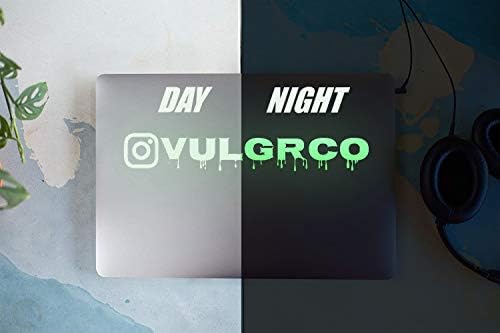VulgrCo Custom Glow in Dark Social Media Decal Stickers Customized