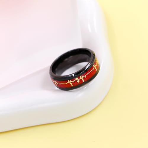 Oneress Rotes Kreuz Medical Ring, Harz Verstellbar, Geschenk für Krankenschwestern & Ärzte YA5273-11