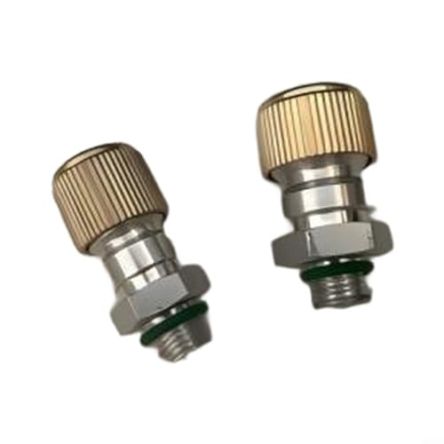 AugustknowU Lot de couvercles de valve R134a pour système AC comprenant un bouchon haute pression en métal, des noyaux de valve basse pression, une extrémité en cuivre, résistant à l'usure, joint – vue 2
