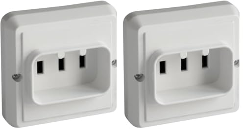 Clavija bipolar de 25A y 250V para cocina, ideal para conectar electrodomésticos y garantizar seguridad eléctrica. (Paquete de 2)