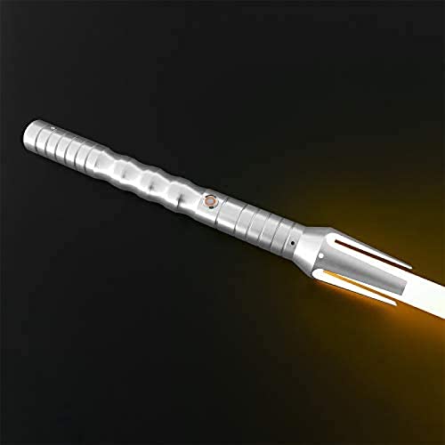 gengyouyuan Sabre Lueur Force FX Métal Aluminium Hilt, Argent Quatre Griffes Série RGB LED Sabre Lueur Lourd Duel Blaster Son Cover