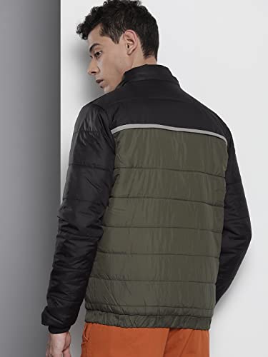 Image of The Indian Garage Co Green Slim Fit Long Sleeve Solid Zipper Jacket