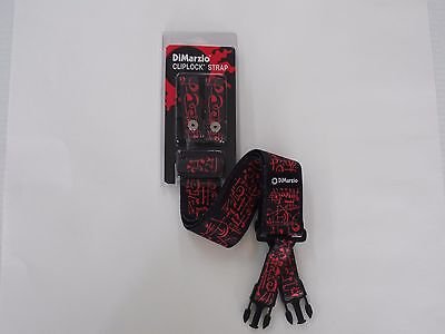 Dimarzio Dd2243 Steve Vai Cliplock Art Strap Black W/Bonus Ris Pick (X1) 663334047600 #TOP1
