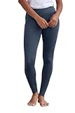 Fair Indigo Women's 100% Organic Pima Cotton Leggings Pants - Ankle Length - 26