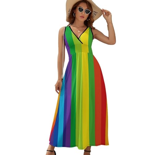 Robe décontracté respirant longue et sans manche pour l'été