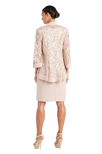 R&M Richards Womens Mesh 2PC Cocktail and Party Dress3