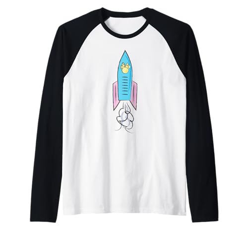 T-shirt Raglan Minnie Mouse Licorne Fusée Baseball Fille Disney