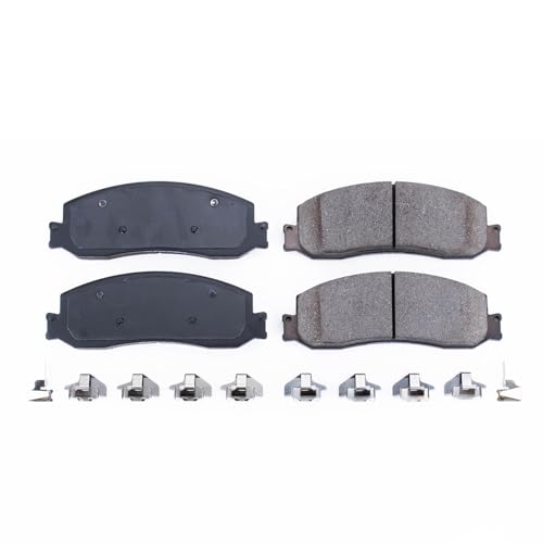 Image of PowerStop Front Brake Pads for Ford F-250 Super Duty 2012 | Ford F-350 Super Duty 2012 - Z17 Ceramic Brake Pads with Installation Hardware, 17-1631