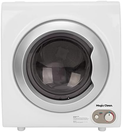 Magic Clean MCLD24WI Clothes Dryer Portable Front Loading for Laundry, Compact for Apartments, RV and More, White