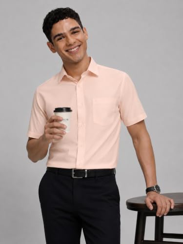 Image of Appel Touch Men's Cotton Blend Formal Shirt Half Sleeves