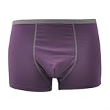 Boxer da uomo alla moda, a vita media, comodi, traspiranti, con tasca (XXL viola)