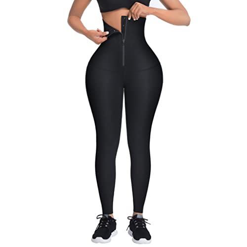 Keepto Waist Trainer Leggings For Women High Waisted Corset Leggings Tummy Control Yoga Pants,Large #TOP16