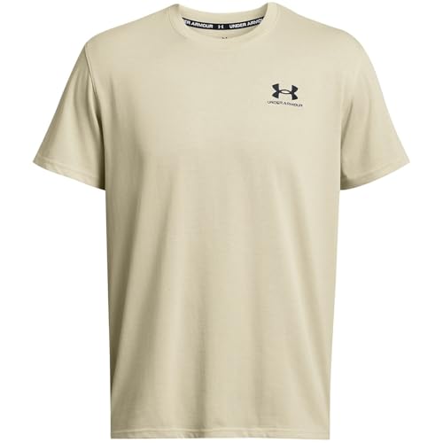 Under Armour Erkek UA M LOGO EMB HEAVYWEIGHT SS Tişört, Silt - Black, M