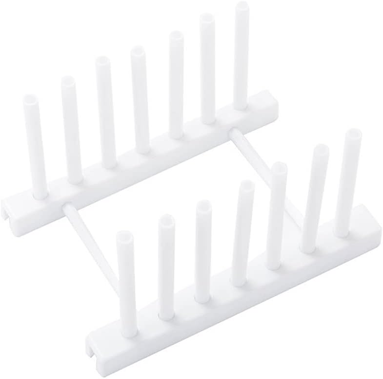 Kitchen Plate Rack to Drain Water Storage Dish Rack Pot Cover Rack Plastic Bowl Rack Storage(D)