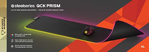 SteelSeries-QcK-Prism-XL-Alfombrilla-de-raton-para-juegos-Iluminacion-RGB-de-2-zonas-Iluminacion-de-eventos-en-tiempo-real-Optimizada-para-sensores-de-juego-Tamano-XL-900mm-x-300mm-x-2mm