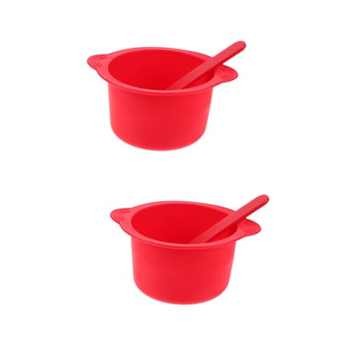 minkissy 4 Juegos Gel Bote De Cera Para Depilación Profesional Calentadores Maquinillas De Afeitar Calentador De Cera Eléctrico De Una Sola Olla Rellenar Rojo Gel De Sílice Reutilizable