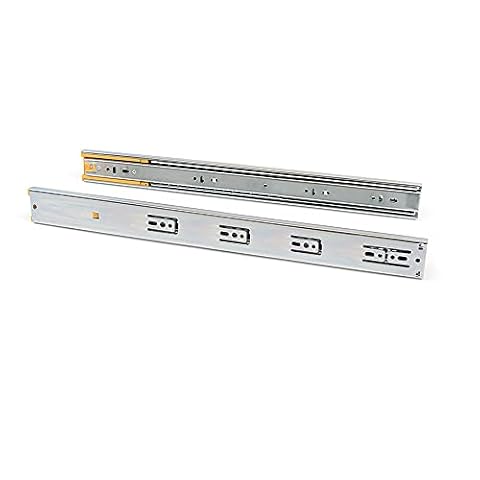 Emuca Prowadnice z łożyskiem kulkowym 45mm x 300 mm, Opakowanie 1 zestawu prowadnic o pełnym wysuwie z cichym domykiem
