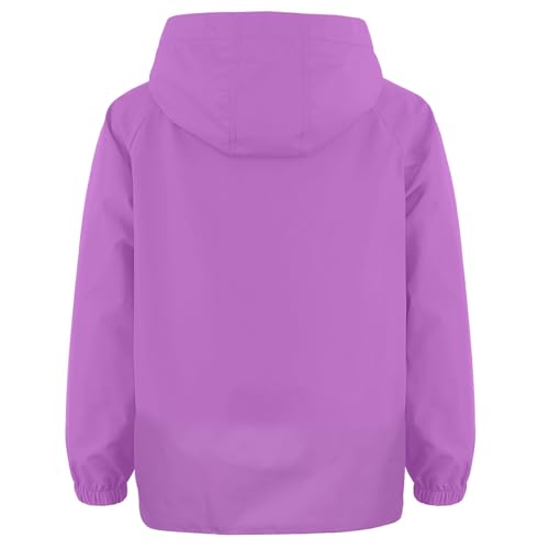 Image of MODAFANS Boys Girls Rain Jacket Waterproof lined Hooded RainCoats Windbreaker