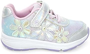Stride rite Girls SR Lighted Glimmer Sneaker, Iridescent, 9 Toddler | Image 1