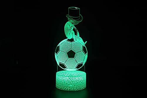 Lampe illusion 3D football 16 couleurs avec télécommande pour bureau