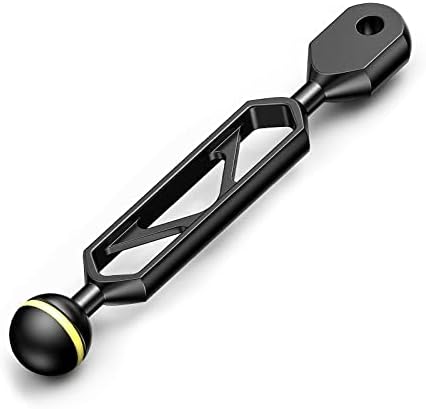 Seafrogs 6.0" Essential Diving Equipment Ball Arm Ball to YS Mount Arm Underwater Photography Gear Lighting System Aluminum Alloy Diving Equipment Accessory Lightweight Arms AM-22