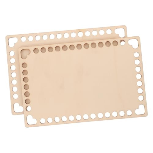 Parliky 2 piezas Base de Madera para Bolsos Crochet Fondo Resistente para Cesta Ganchillo Base DIY para Bolsa Artesanal Material Duradero y Suave al Tacto