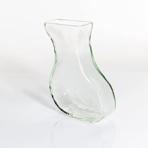 Weltbild Decoratieve vaas glas en hout - glazen vaas als landelijke stijl decoratie tafel decoratie hout decoratie bloemen decoratie huisdecoratie of lentedecoratie tafel glazen vaas hoekig als houten decoratie woonkamer smal modern & hoog - Afbeelding 6