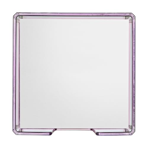 Idena 11364 - Zettelbox mit 500 Blatt 80g/m², Zettelkasten aus Kunststoff in Lila-Grün, Größe ca. 10,3 x 10,3 x 5,7 cm, geeignet für Schule und Büro