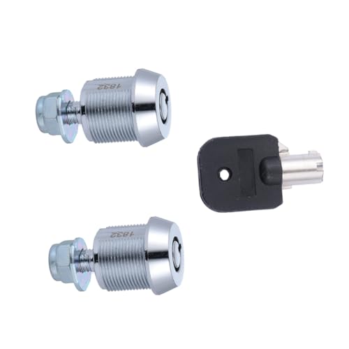 HOMOCONO 2piezas Cerradura De Leva Tubular Para Caja De Herramientas Cerradura Atom Compatible Con Máquina Recreativa Incluye Llave