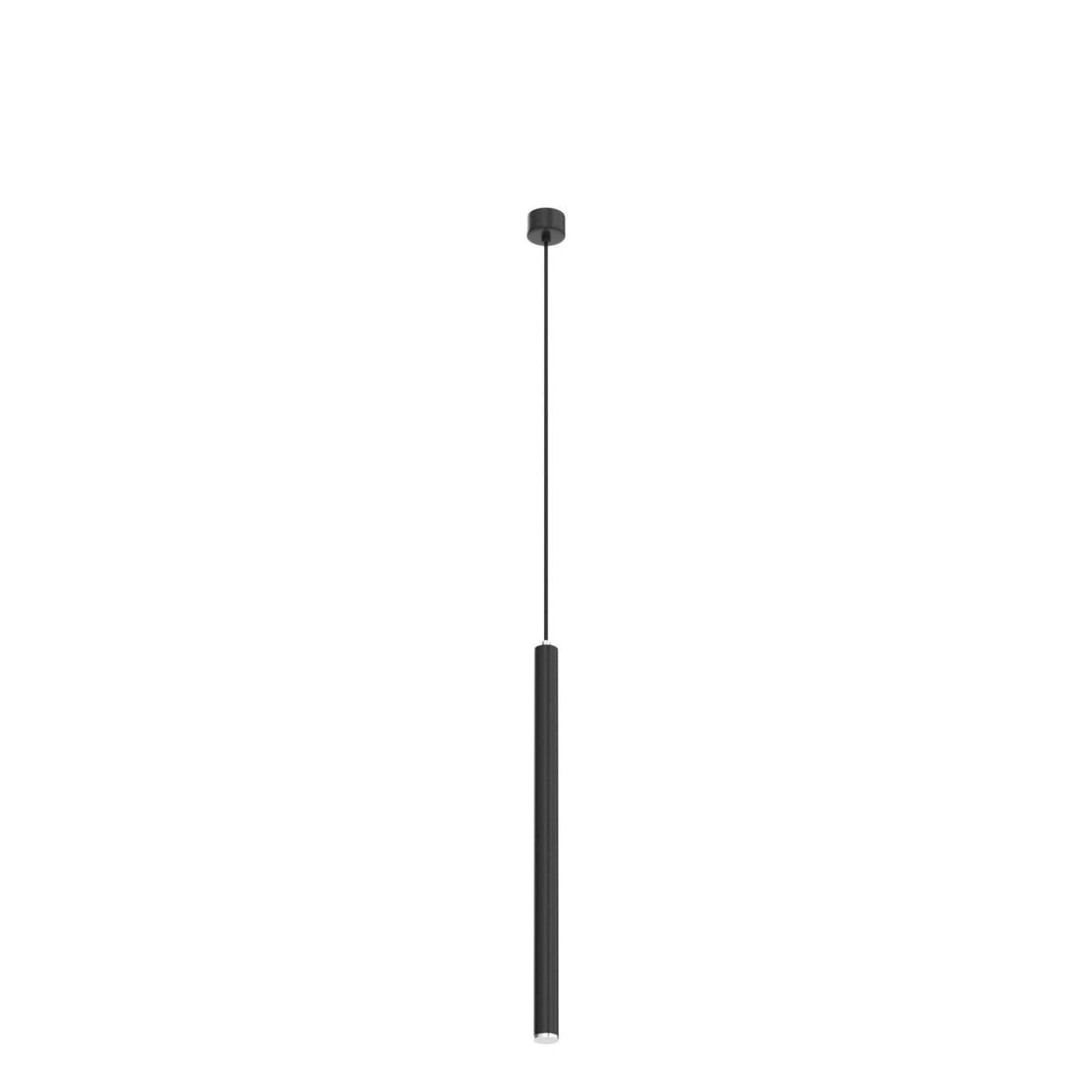 ACMHNC Lampada a Sospensione GU10, Lampada a Sospensione Nero Moderno per Cucina Camera da Letto Comodino, 10W Lampadario Cilindro Regolabile in Altezza 120cm, 3000/4000/6000K, 6x30 cm
