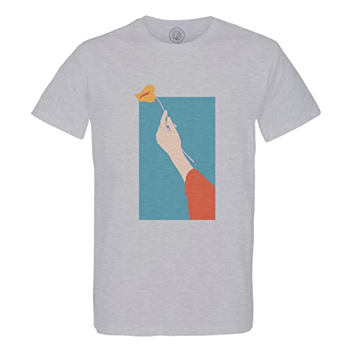 T-shirt fait main pour homme en coton bio au motif minimalisme floral