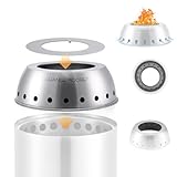 CHANGE MOORE 7'' Second Burning Smokeless Tabletop Fire Pit Cap, Fire Start for Big Fire Pit or Outdooor Use, Compatible with Solo Stove Mesa XL 7 Inch, 201 Stainless for Solo Stove Accessories