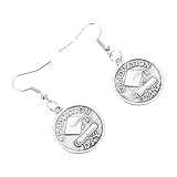 MOBUTOFU Pendientes de Graduación de Aleación para Graduados, Ligeros y Cómodos, Diseño Creativo y Único para Fiesta de Graduación, 1 Par de Aretes de Plata