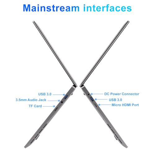 14" Laptop PC 6 GB RAM,128 GB SSD, Laptop Computer Celeron N4000(Up to 2.6 GHz), HD Display,Portable Laptops for Moving Study & Travel - Image 3