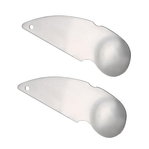 Ciieeo 2pezzi Cucchiaio in Acciaio per Pelare Kiwi Utensile per Scavare di Frutta Palette per Frutta da Cucina