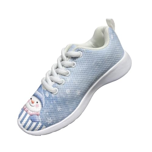 Christmas Kids Sneakers Girls Boys Running Shoes Breathable Mesh Indoor Training Sneaker Lightweight Outdoor Sports Shoes for Little Kid Size11.5-13/ Big Kids Size1-3