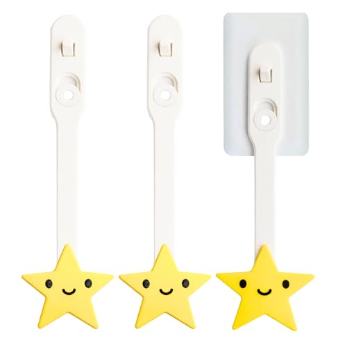 Yellow Star Light Switch Extenders Fun Safe Easy Grip Tool for Kids Rooms Daycare Nurseries Accessible Spaces (Pack of 2)