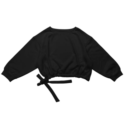 Off The Shoulder Sweatshirt For Women Drawstring Tie Off Shoulder Tops - image 5