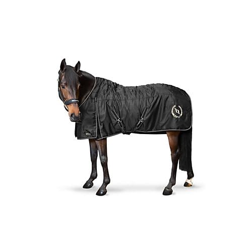 Back on Track Stalldecke Millie Neuheit (165) für Pferd, Schwarz, Polyester, 200g Füllung, Winter, Wasserabweisend, Klettverschluss, Größe 165