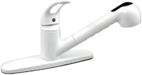 Phoenix USA SW2103-07-01I 8" White Single Lever Pull-Out Faucet